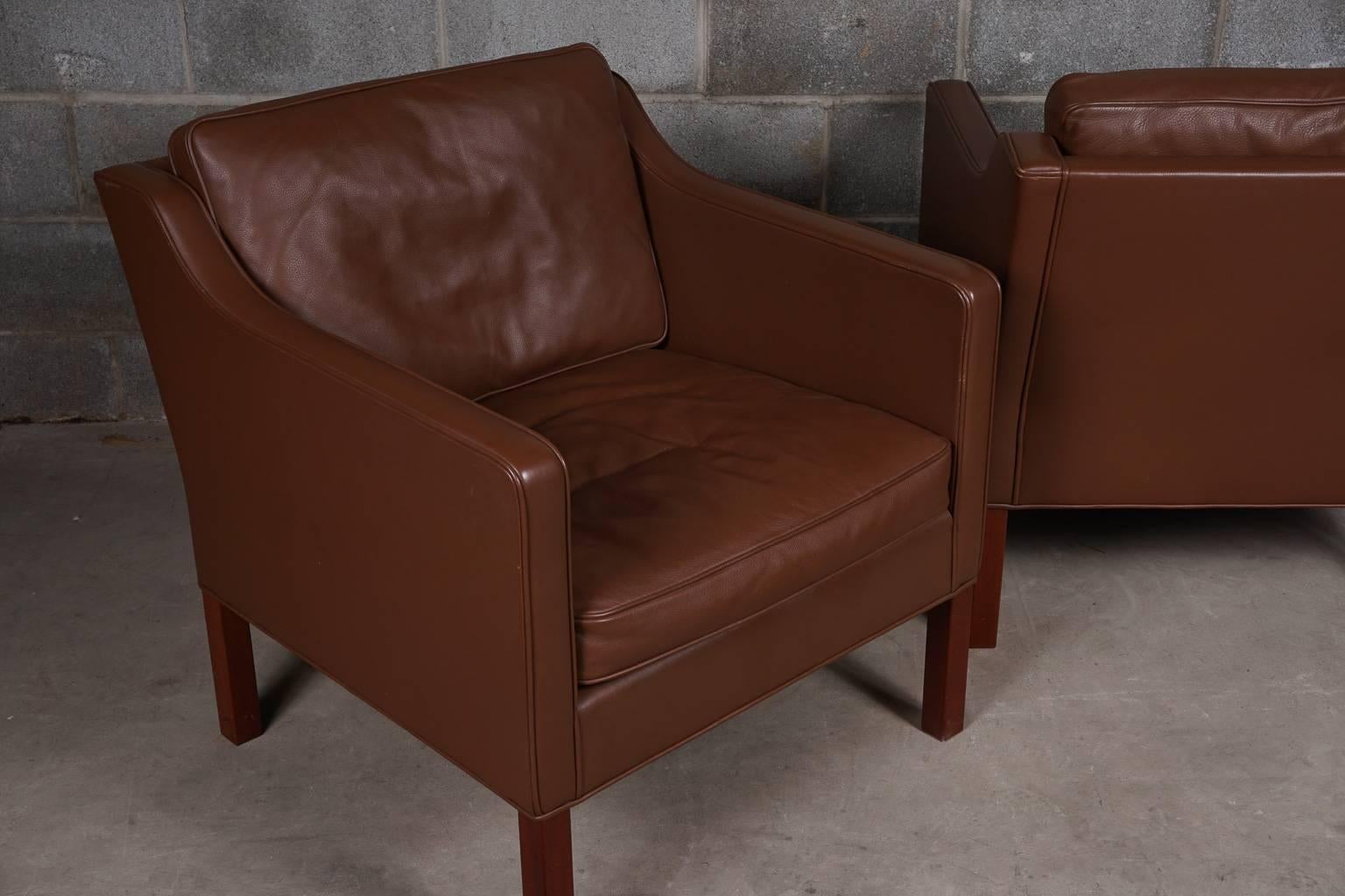 Pair of Børge Mogensen Lounge Chairs 2