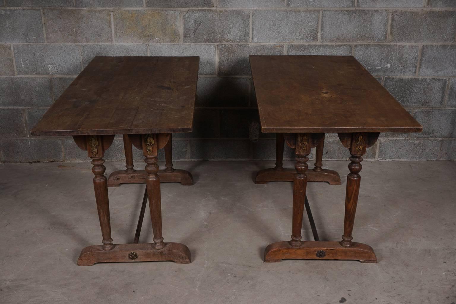 Mid-20th Century Pair of French Bistro Tables