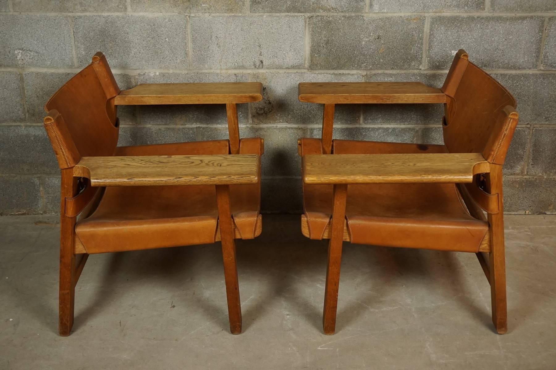 Danish Pair of Børge Mogensen Spanish Chairs