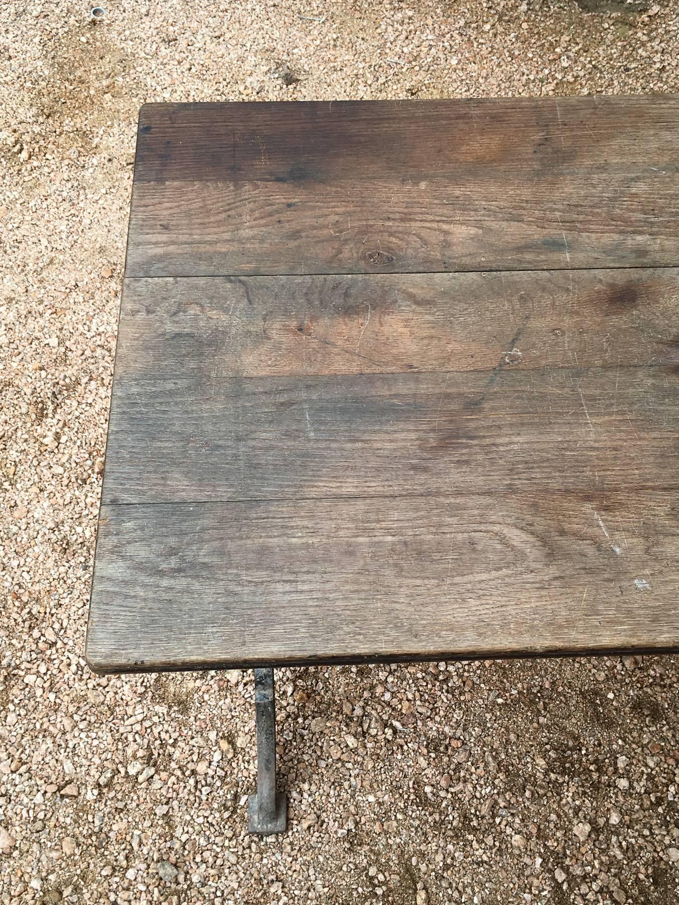 Mid-20th Century Oak Bistro Table