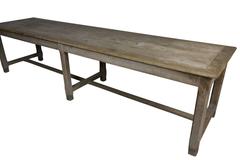 Impressive French Dining Table with Original Benches