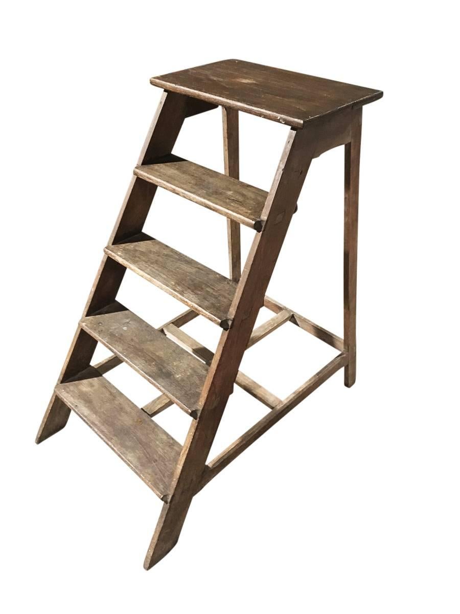 Mid-20th Century French Library Ladder