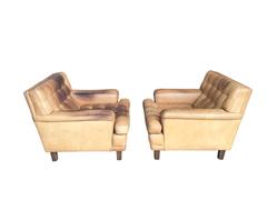 Pair of Arne Norell "Merkur" Chairs in Buffalo Leather
