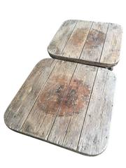 Pair of Large Industrial Carts from France