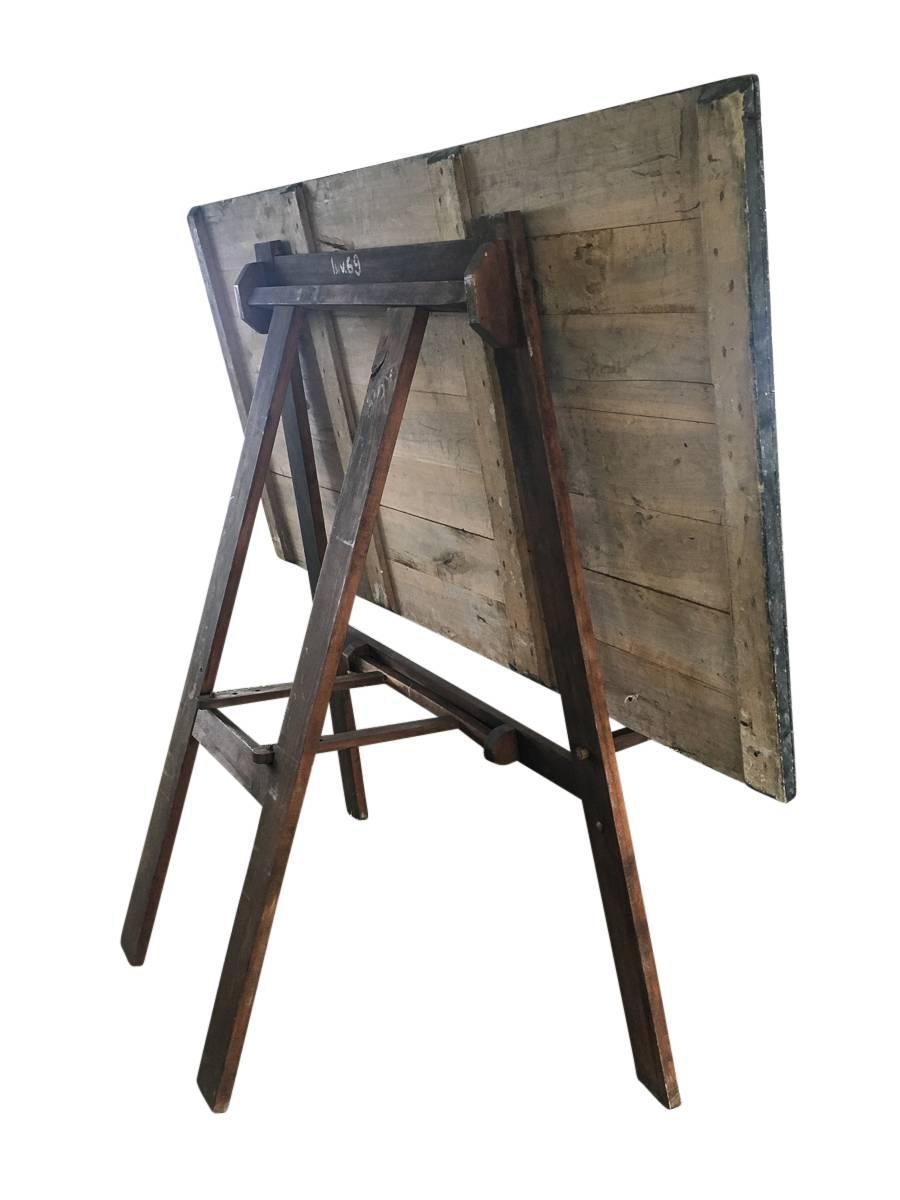Mid-20th Century Large Primitive French Chalkboard on Stand