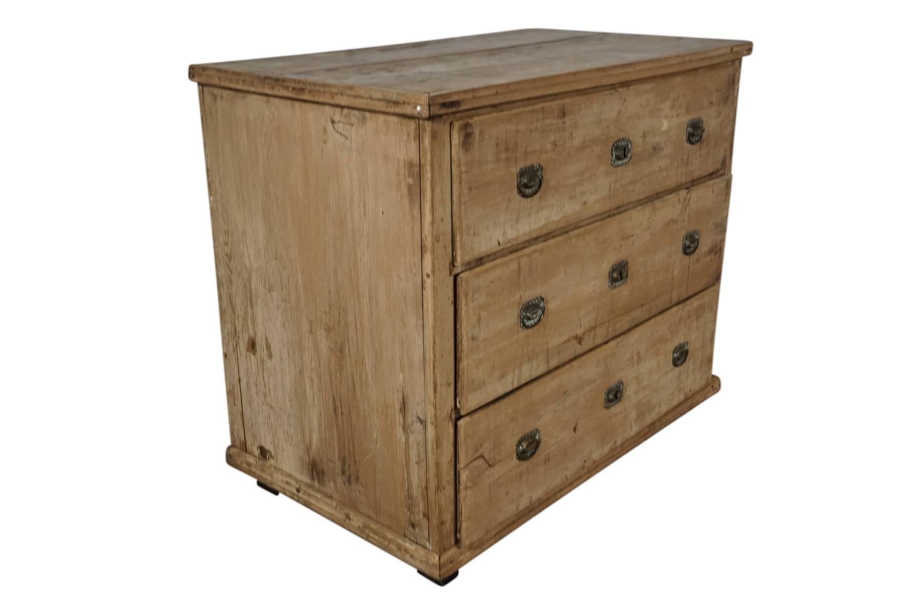Late 19th Century Belgian Chest of Drawers with Original Surface, circa 1890