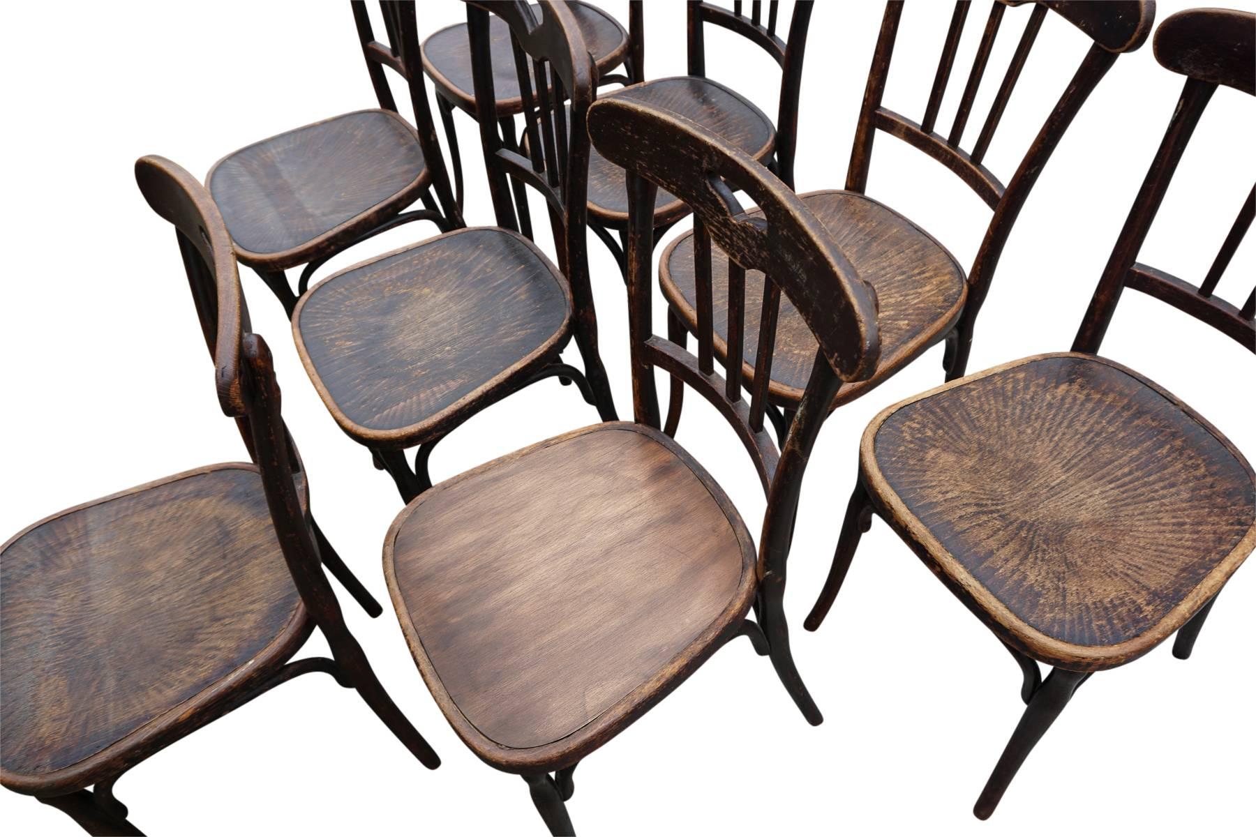 Eight Bistro Chairs from a Theatre, Manufactured by J & J Kohn, Austria 2