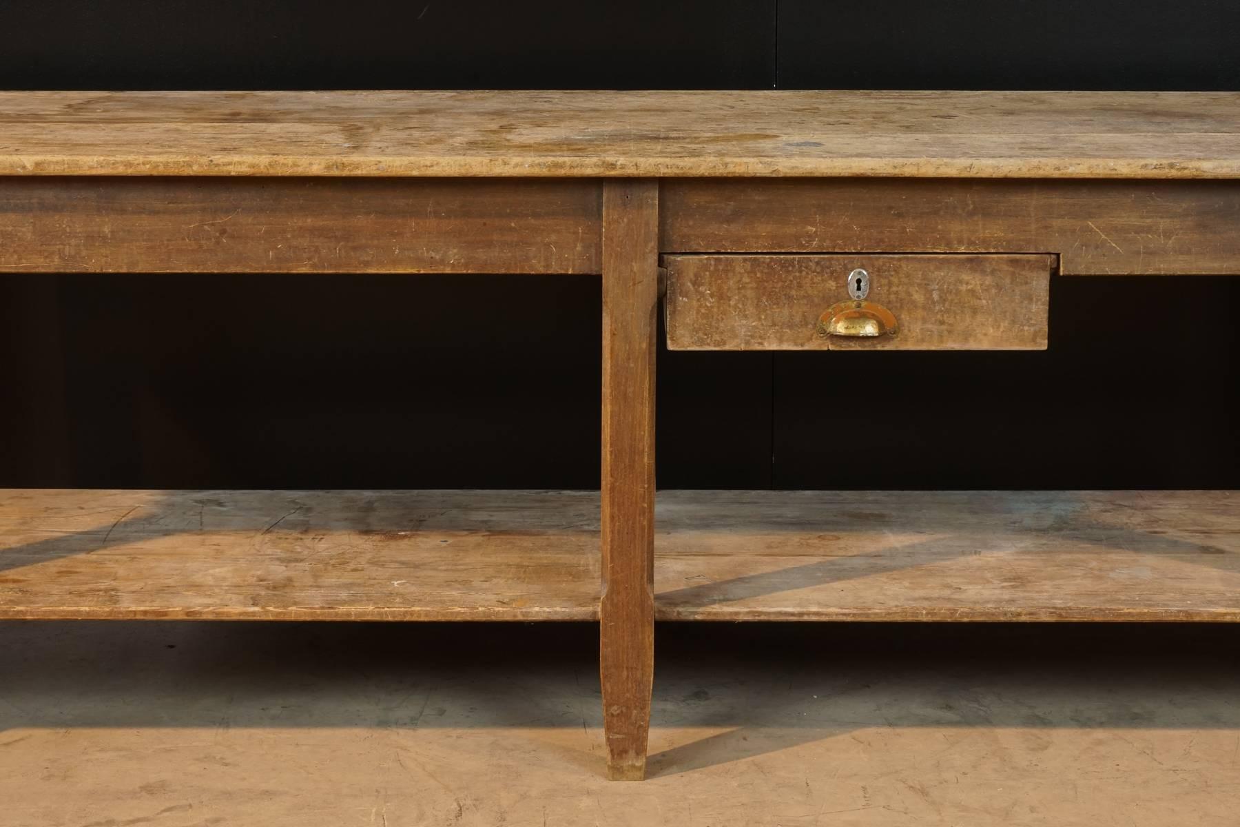 French console table, circa 1900. Superb patina with one drawer.