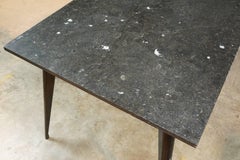 Tolix Dining Table with Bluestone Top from France, circa 1950