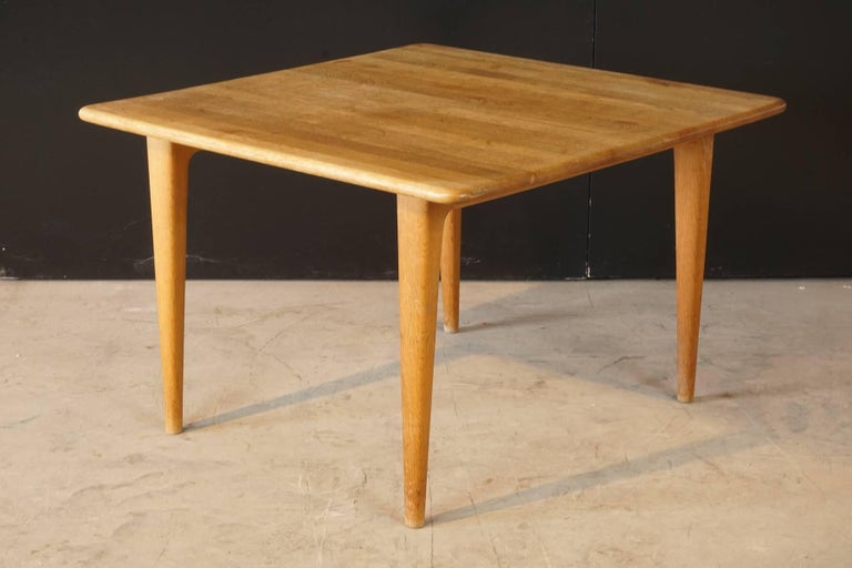 Solid Oak Coffee Table From Denmark Circa 1960 At 1stdibs Solid Oak Coffee Table From Denmark Circa 1960 Rounded Edges With Tapered Legs In