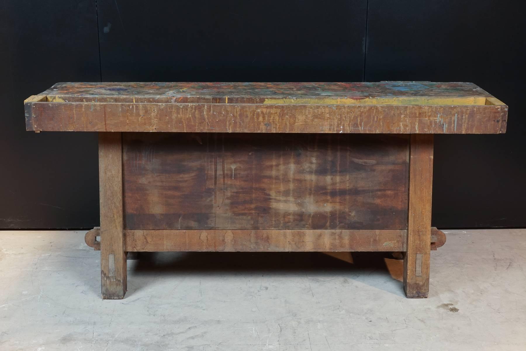 French Work Table, circa 1950 In Good Condition In Nashville, TN