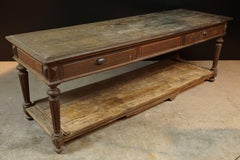 Early French Draper Table in Oak, circa 1880