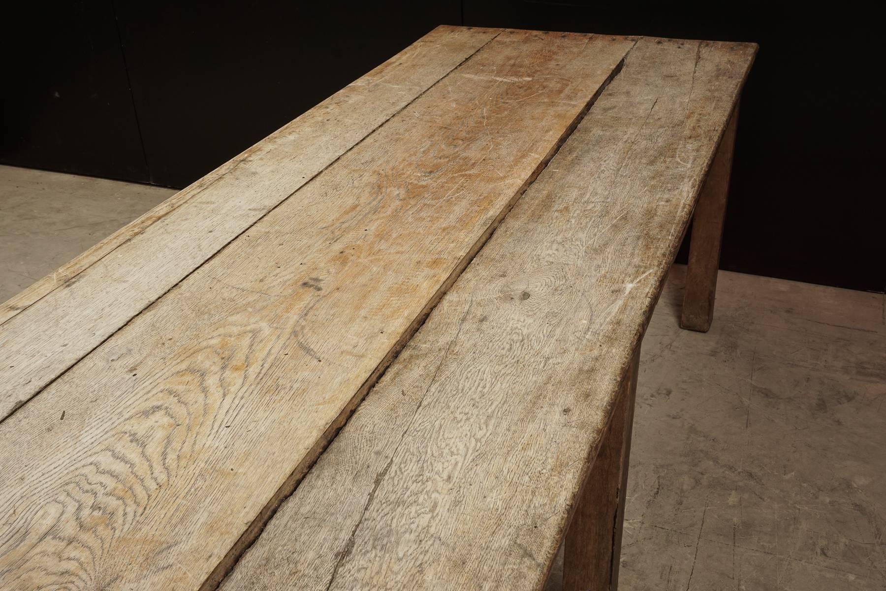 Large Oak Dining Table from France, circa 1940 1
