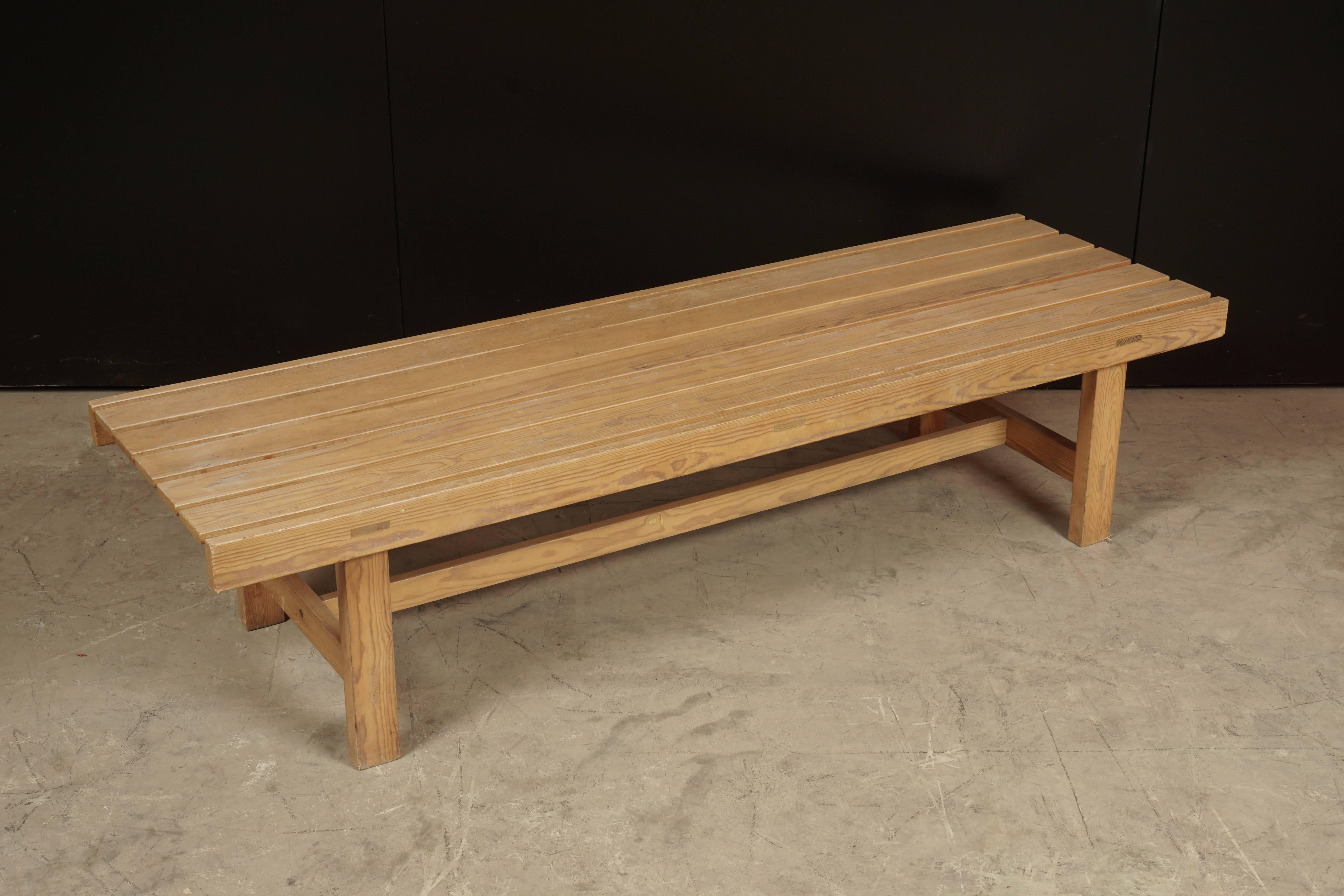 Pine coffee table from Sweden manufactured by Laboremus Viborg, circa 1970.