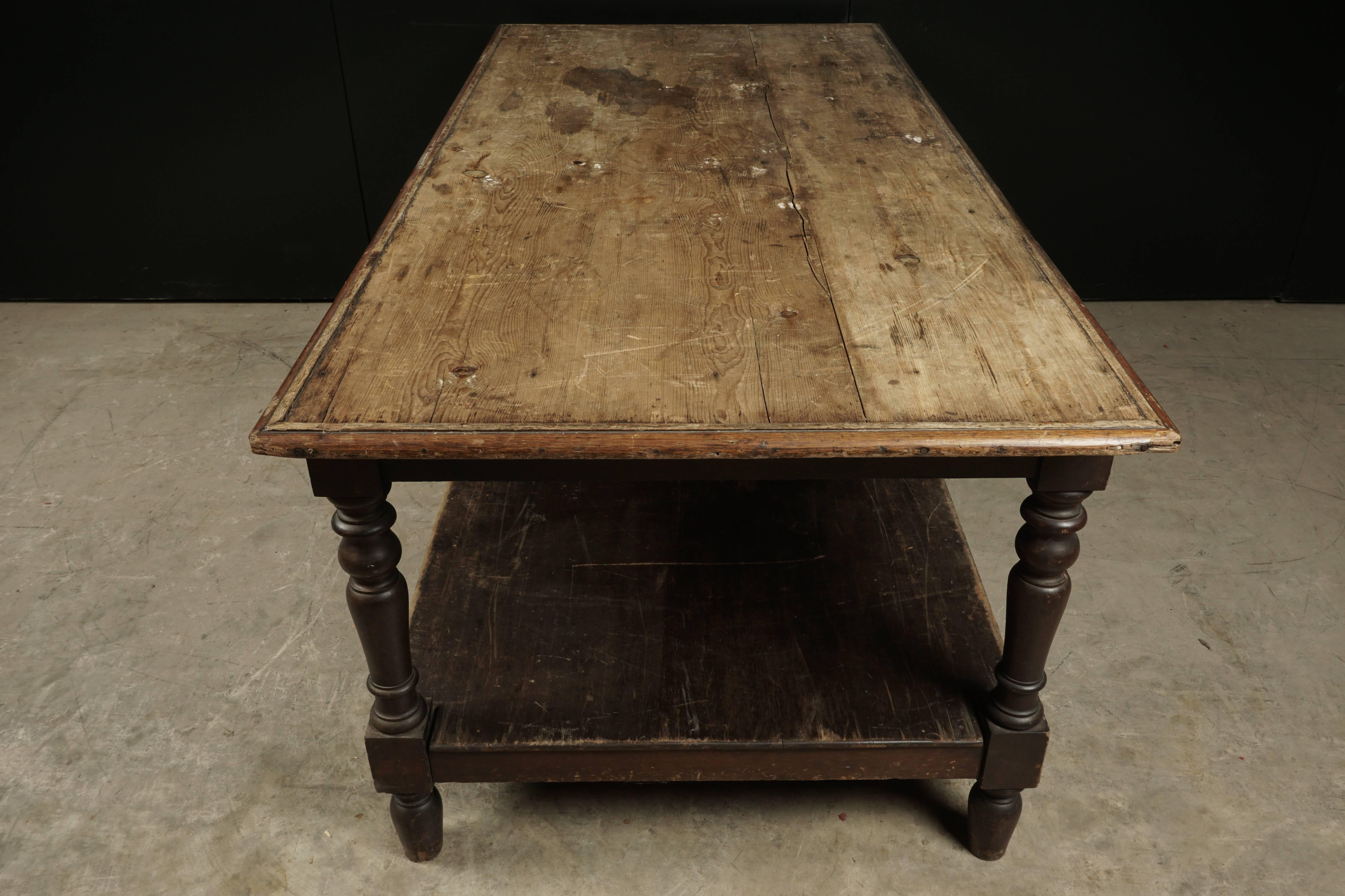 Early 20th Century American Pine Shop Counter 1