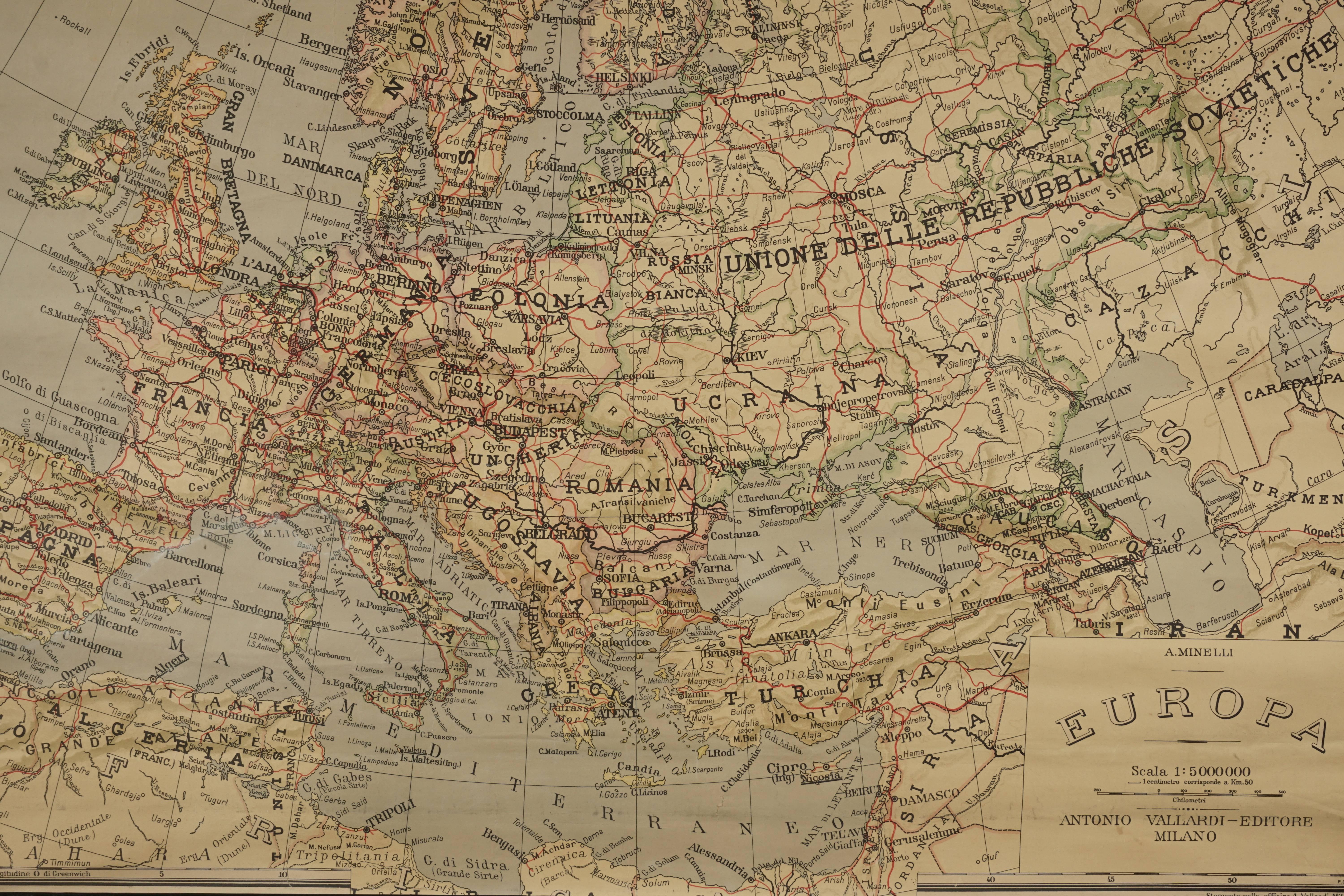 1960 europe map