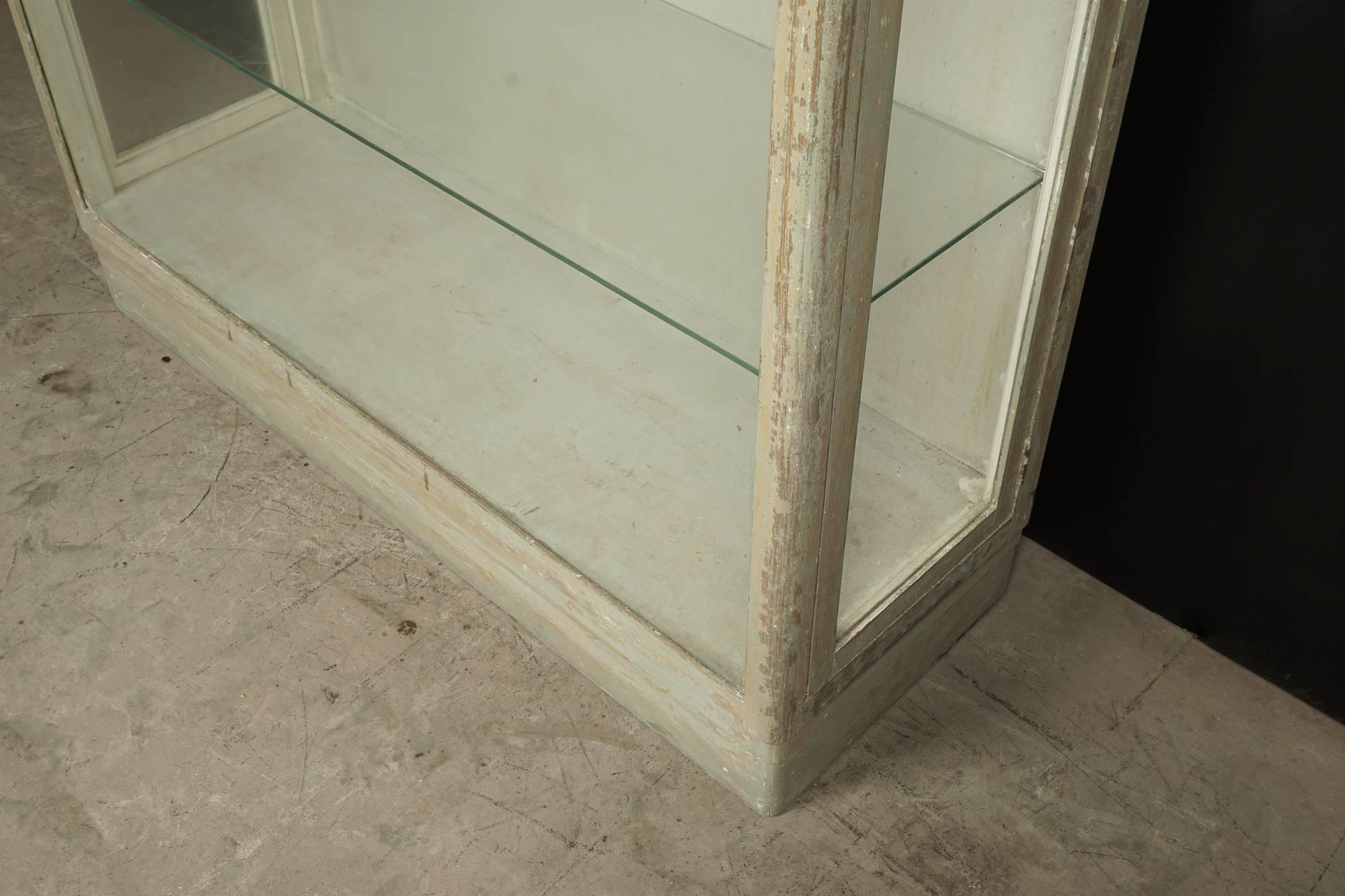 Mid-20th Century French Glass Display Cabinet, circa 1940 For Sale