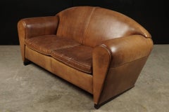 Rare Midcentury Leather Sofa From the Netherlands, circa 1970