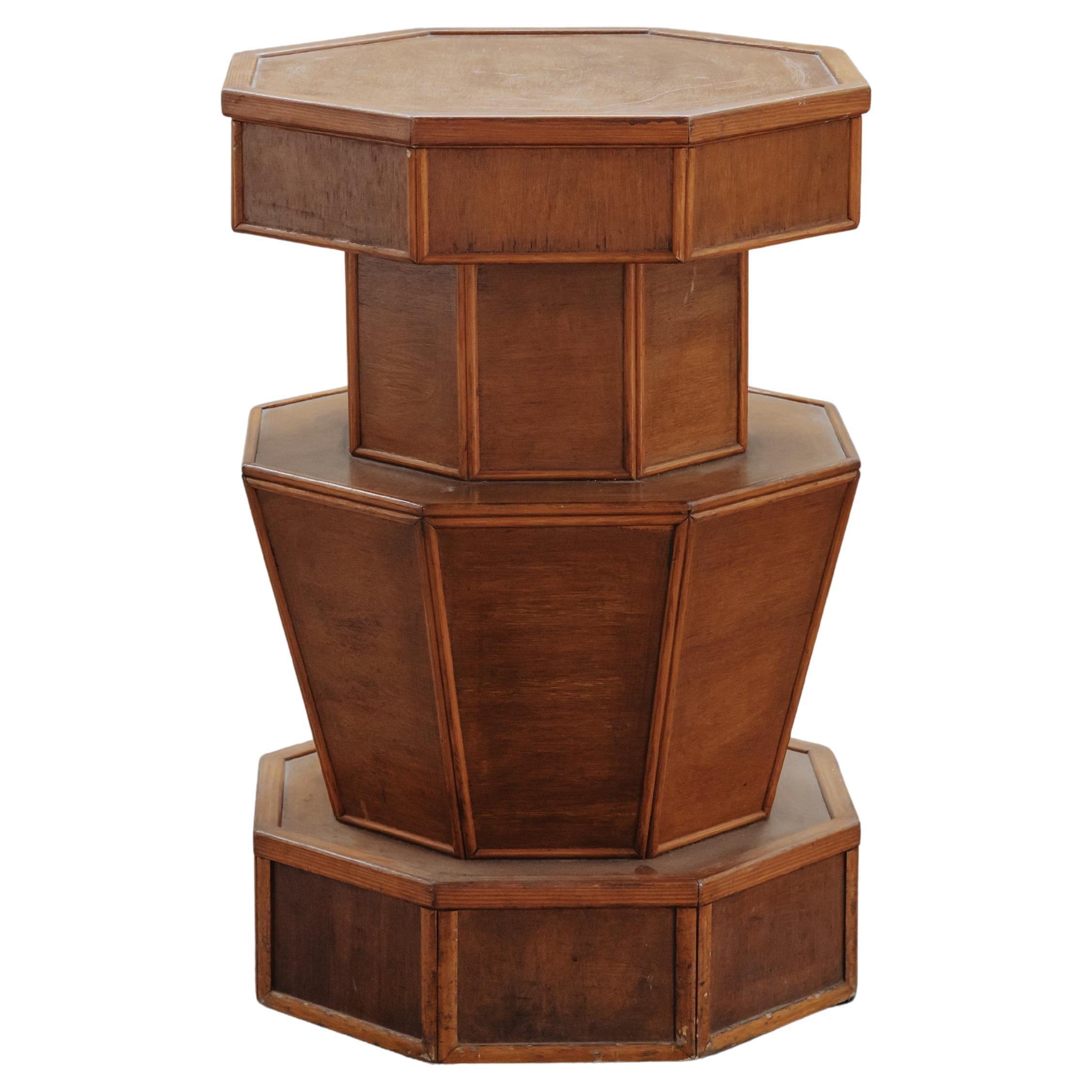 Modernist Oak Stand From France, Circa 1960 For Sale