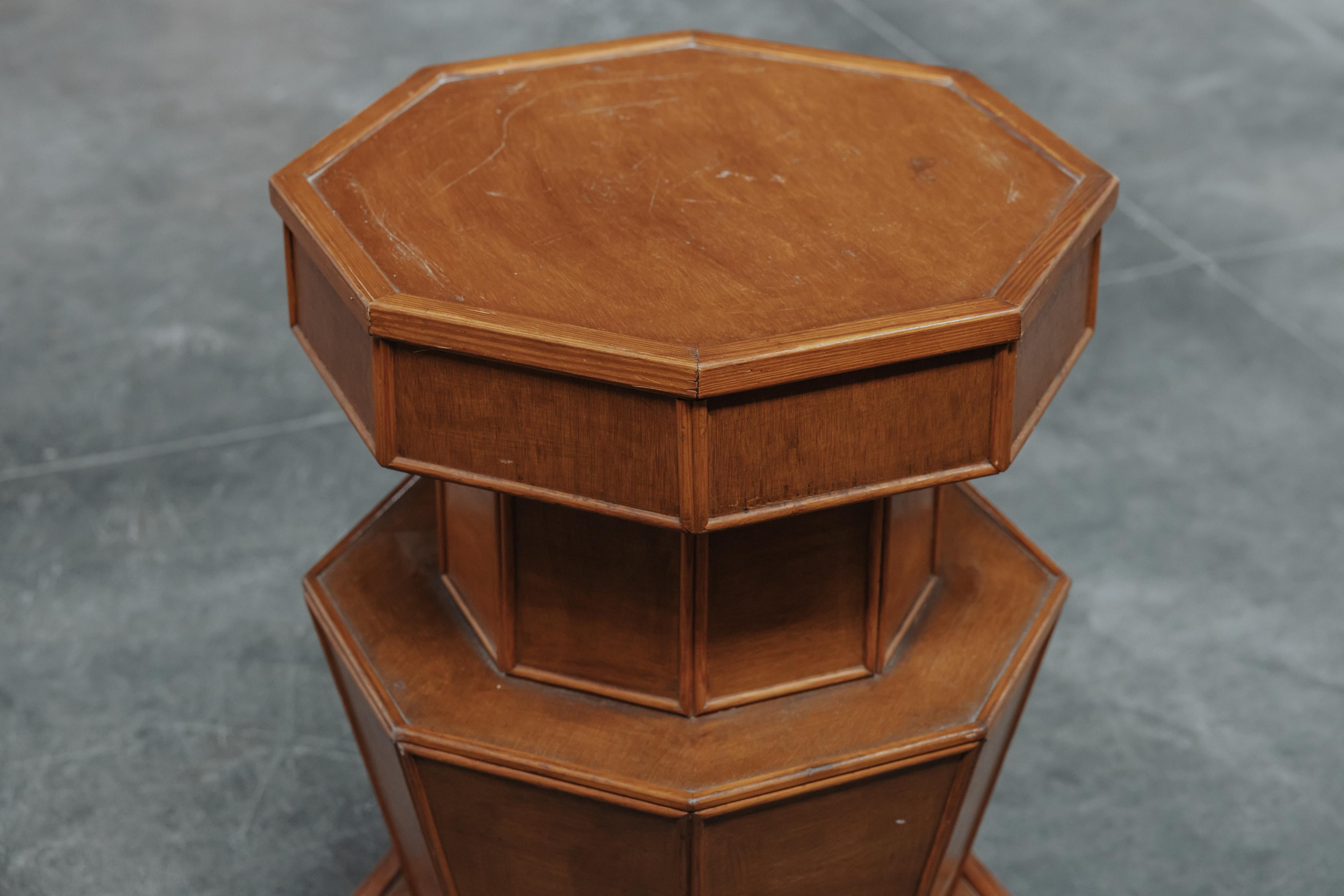 European Modernist Oak Stand From France, Circa 1960 For Sale