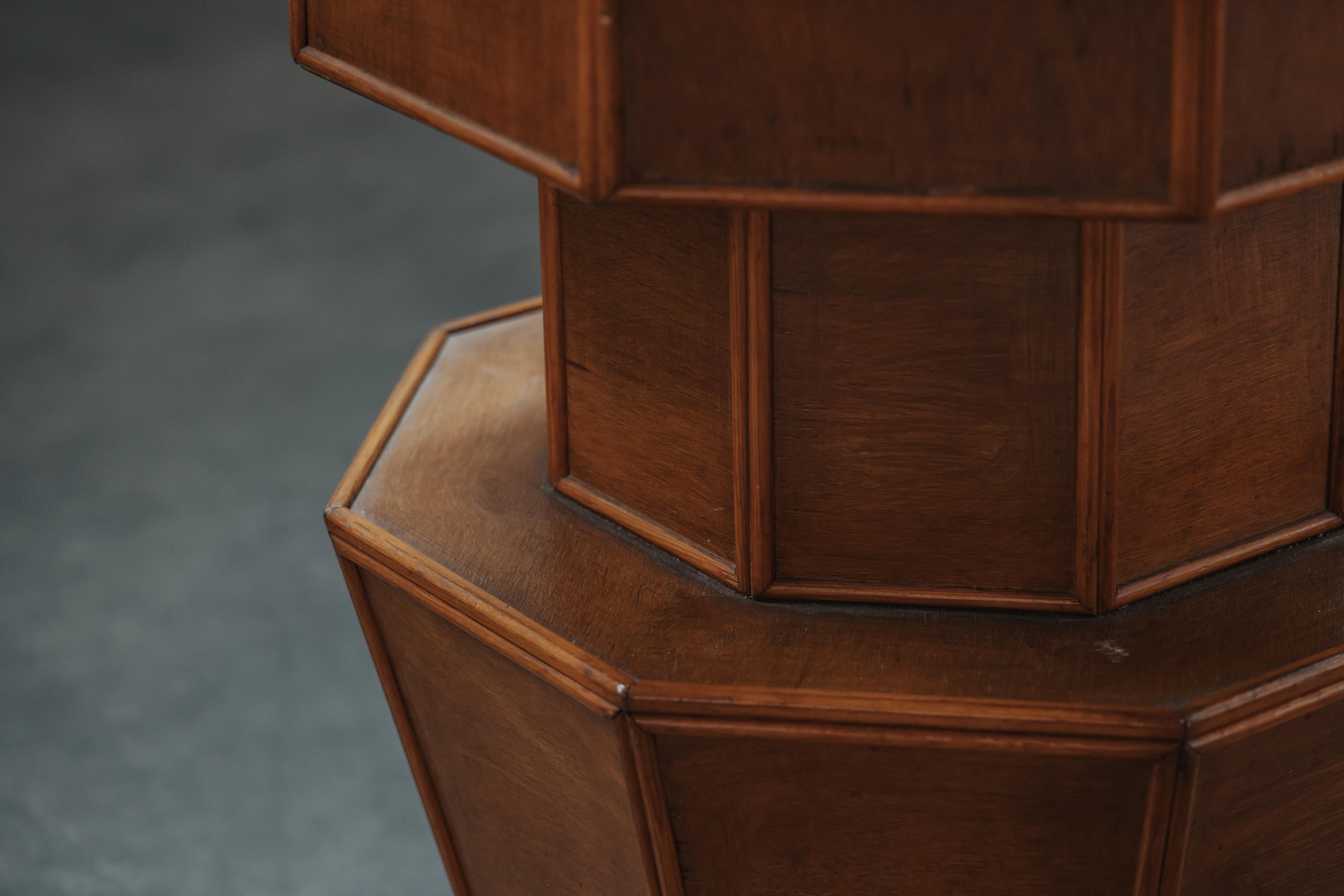 Mid-20th Century Modernist Oak Stand From France, Circa 1960 For Sale