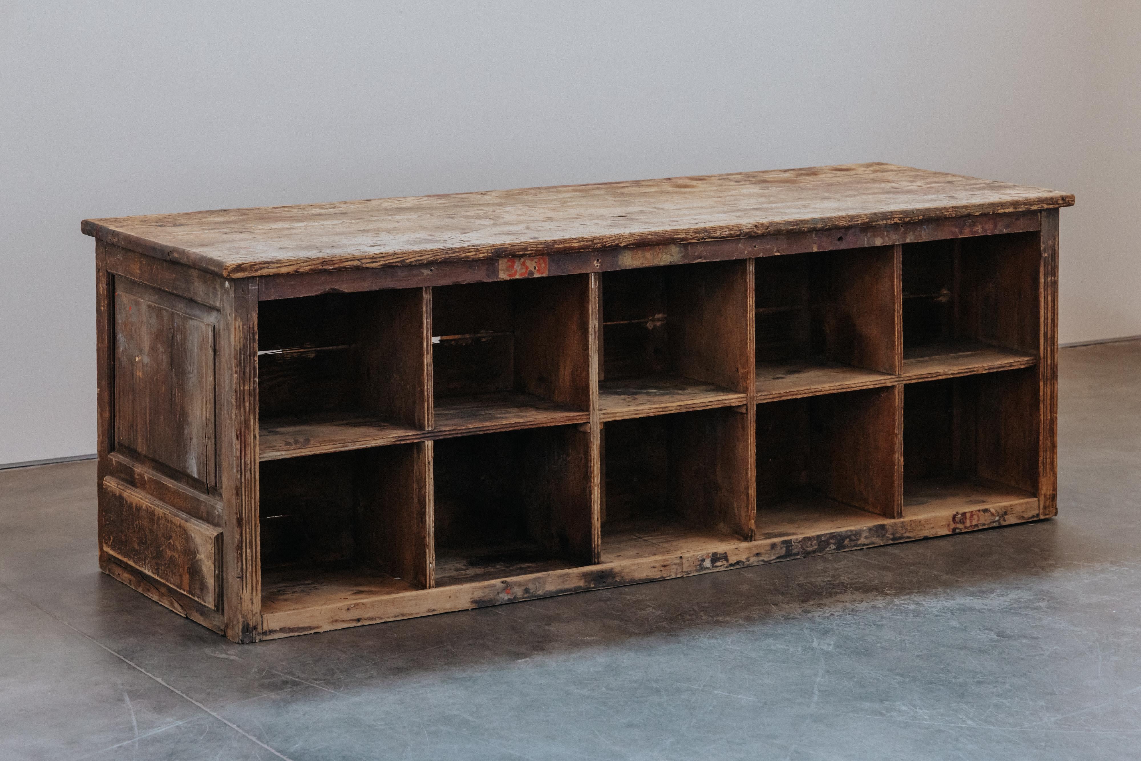 Antique Shop Display Table From Italy, Circa 1920 In Good Condition For Sale In Nashville, TN