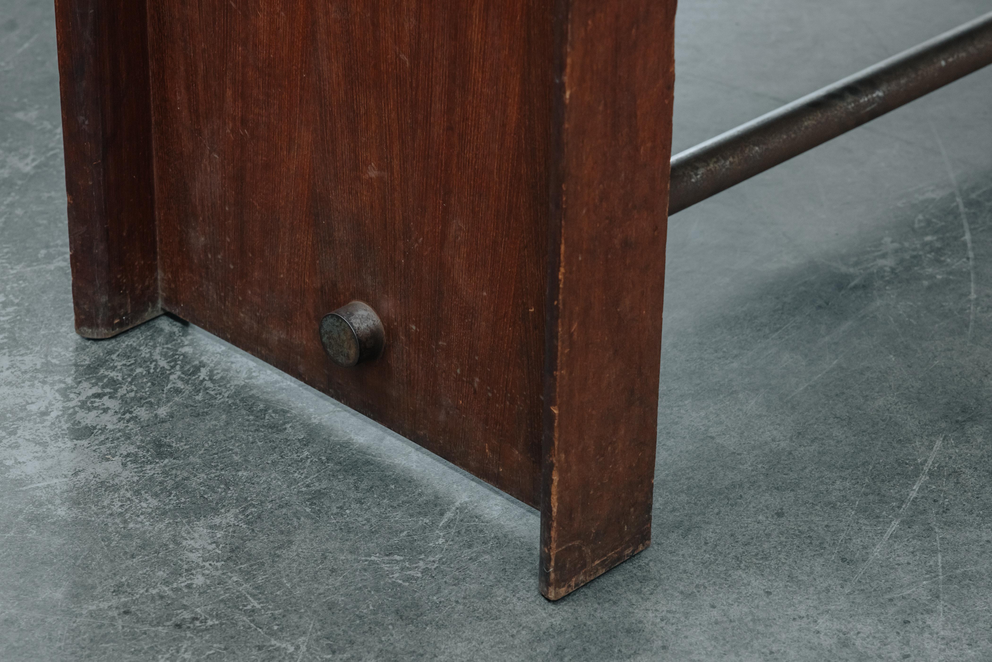 Rare Library Table from the University of Jussieu, Paris, circa 1958 For Sale 4