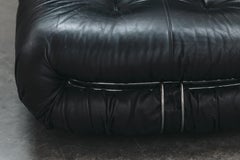 Vintage Leather Soriana Chair by Afra & Tobia Scarpa for Cassina, Italy 1970s