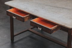 Early Marble Chocolatier Table From France, Circa 1950