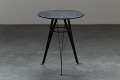 Vintage Painted Metal Bistro Table From France, Circa 1960