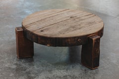 Vintage Brutalist Oak Coffee Table From France, Circa 1960