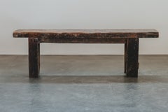 Vintage Oak Work Console Table From France, Circa 1850