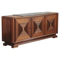 Vintage Oak Credenza From France, Circa 1960