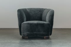 Vintage Mohair Cabinetmaker Lounge Chair From Denmark, Circa 1960