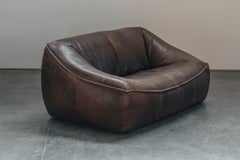 Vintage-Ledersofa von Gerard Van Den Berg aus den Niederlanden, 1970er Jahre