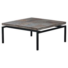 Vintage Stone Tiled Coffee Table From France, Circa 1970