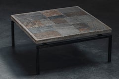 Vintage Stone Tiled Coffee Table From France, Circa 1970