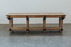 Early Oak Draper Console Table From France, Circa 1900