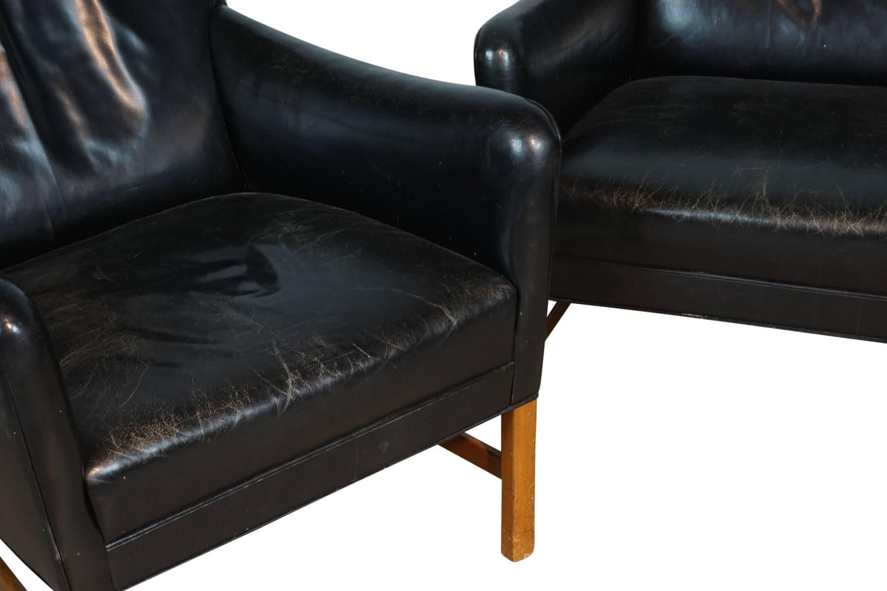 Mid-20th Century Superb Pair of Ole Wanscher Lounge Chairs
