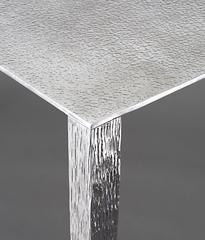 "Upaya" Contemporary Hand-Hammered Aluminum Side Table by Aurelien Gallet