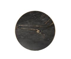 HISPAR Coffee Table - Hand-Hammered Polished Bronze + Marble
