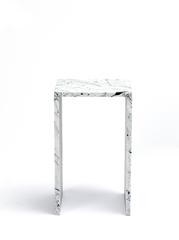 AIALIK table - Handmade Textured Carrara Iceberg Marble