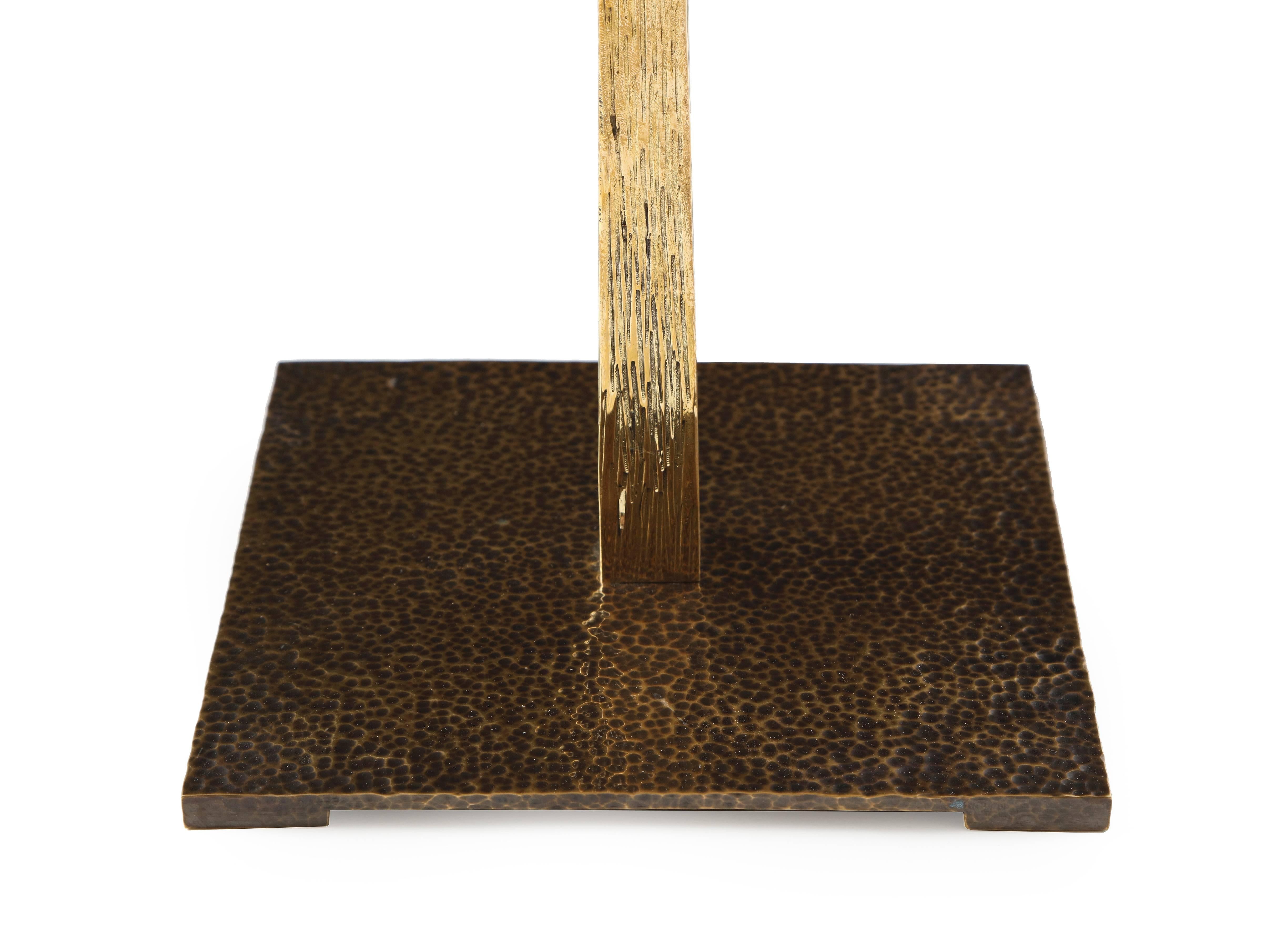 UPAYA CIRCLE Side Table - Polished and Patinated Bronze - by Studio Gallet  In Excellent Condition In New York, NY