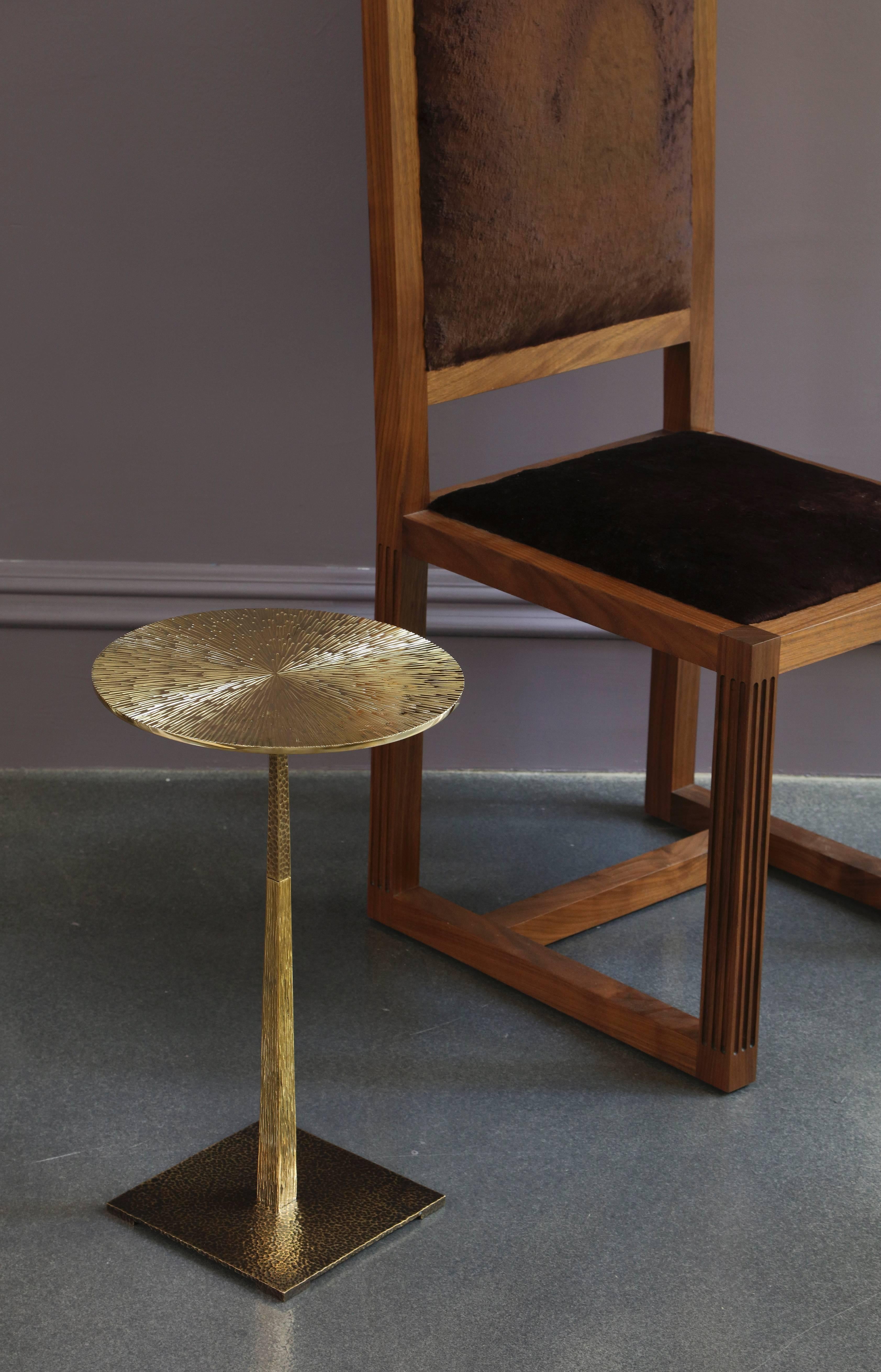 UPAYA CIRCLE Side Table - Polished and Patinated Bronze - by Studio Gallet  1