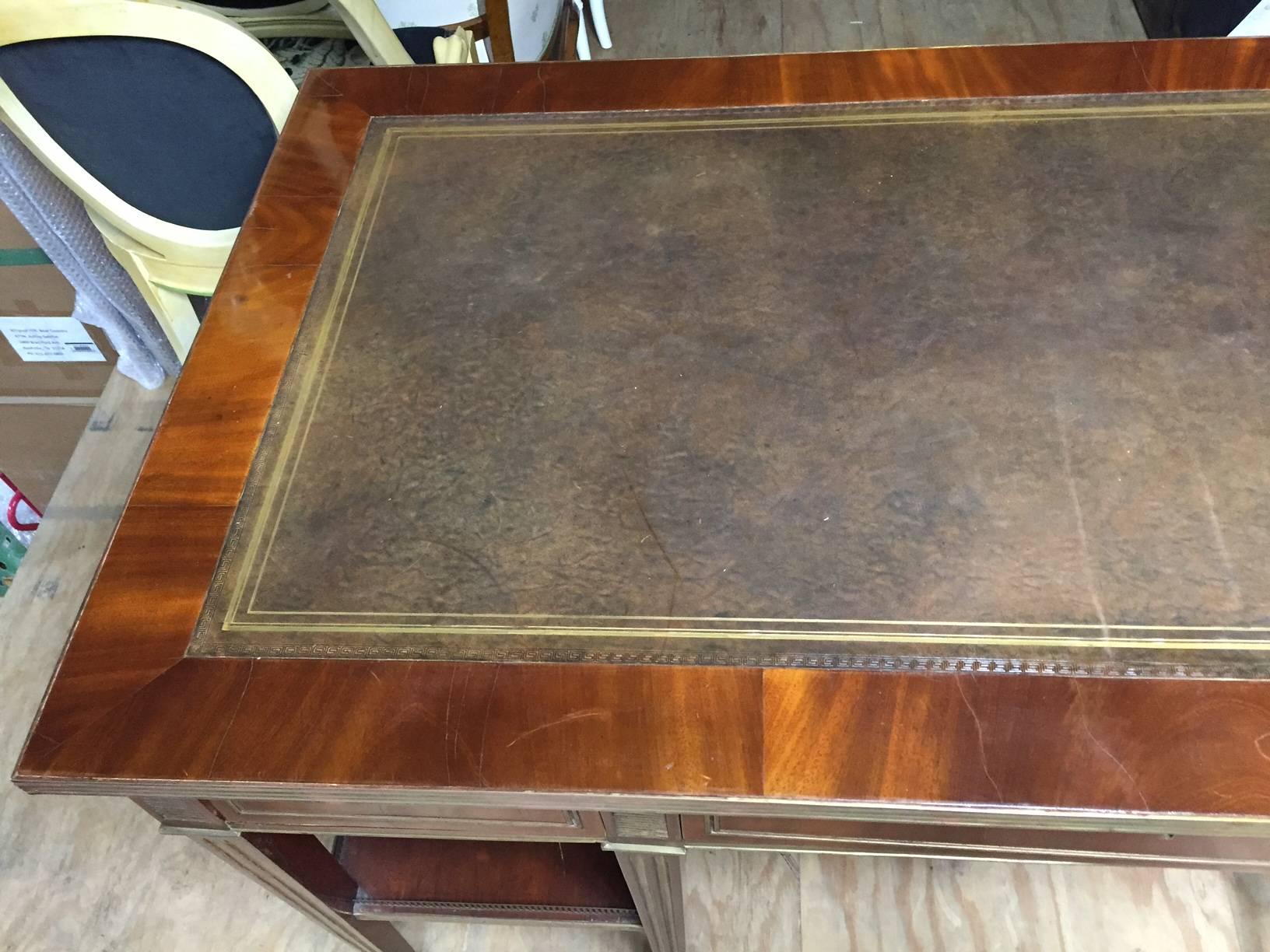 19th Century Russian Neoclassical Mahogany Desk In Good Condition For Sale In Nashville, TN
