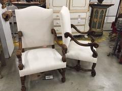 Pair of French Library Armchairs