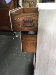 1920's English Oak Limed Chest with Four Leaf Clover Pulls