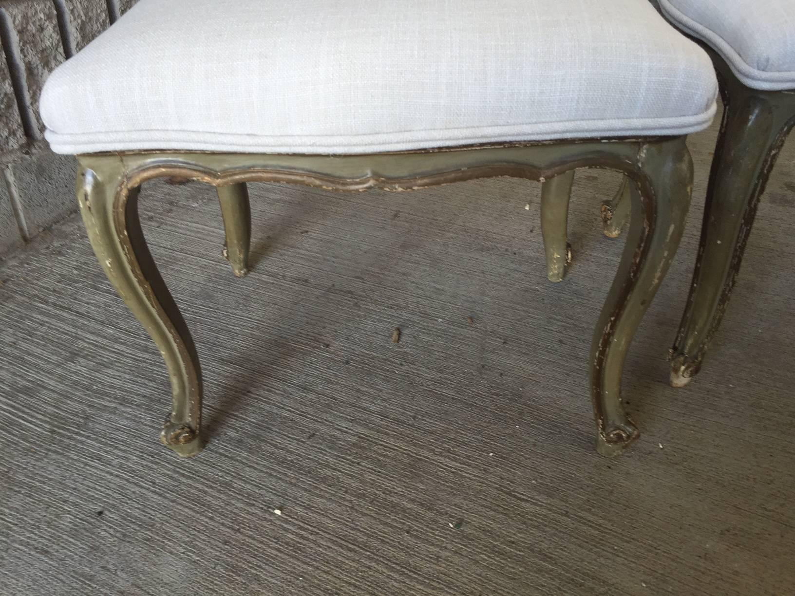 Early 20th Century Pair of French Louis XV Style Benches For Sale