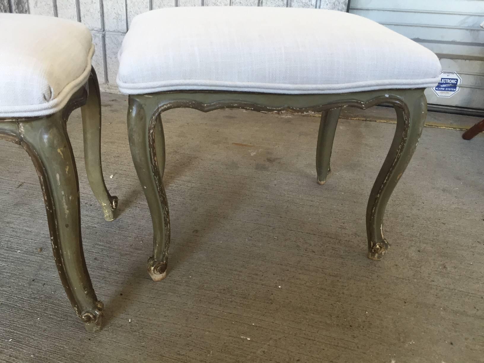 Pair of French Louis XV Style Benches For Sale 1