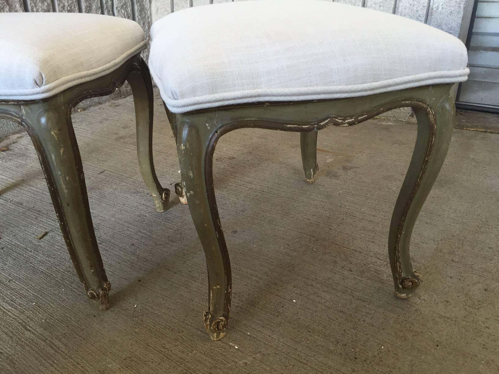 Pair of French Louis XV Style Benches For Sale 2